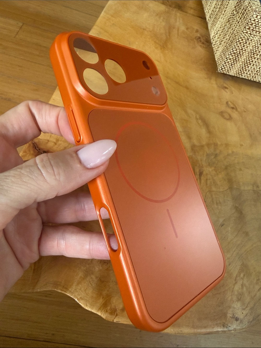 AG Matte Glass Magnetic Case for iPhone 16 17 Pro Max - Cosmic Orange MagSafe Co